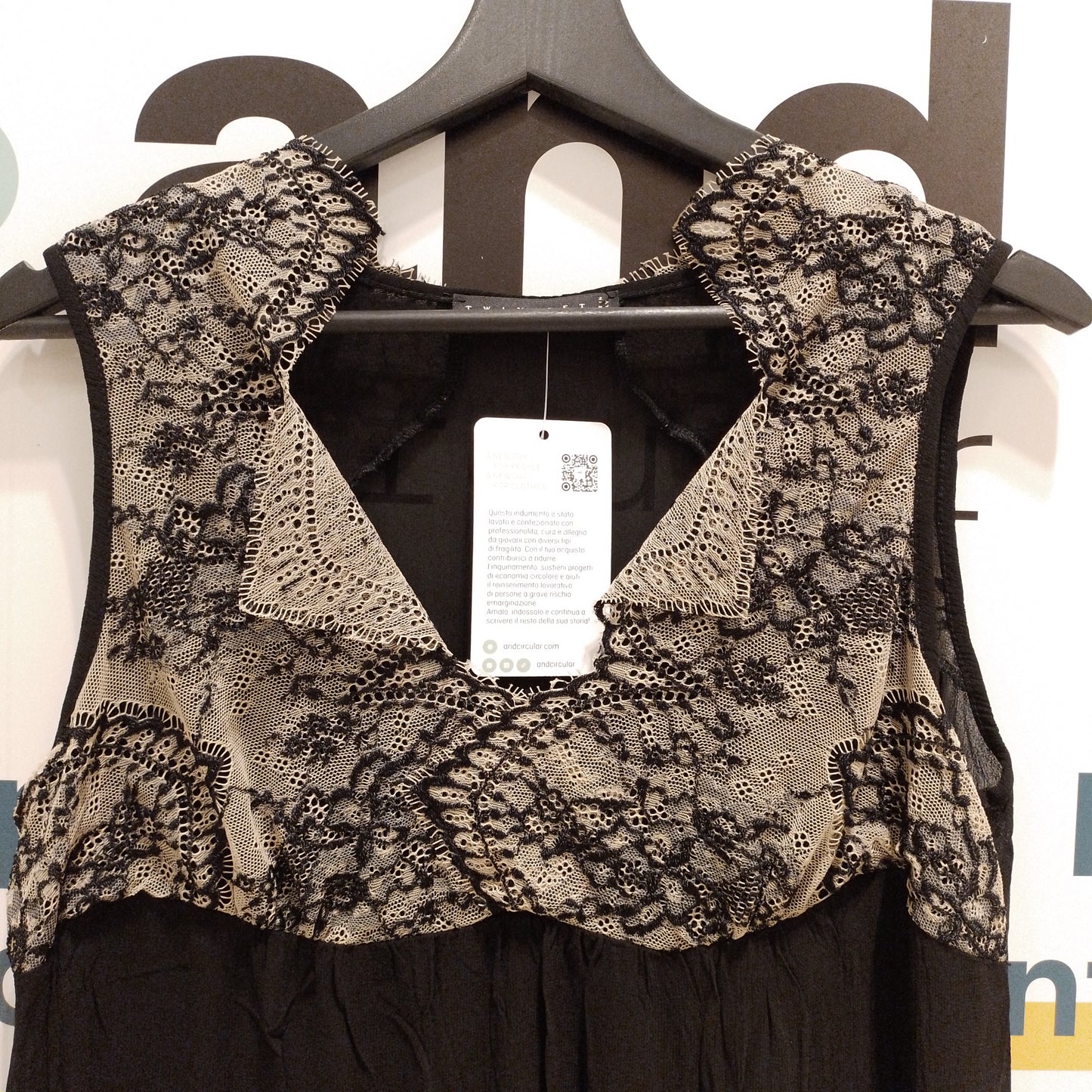 Top chiffon e pizzo