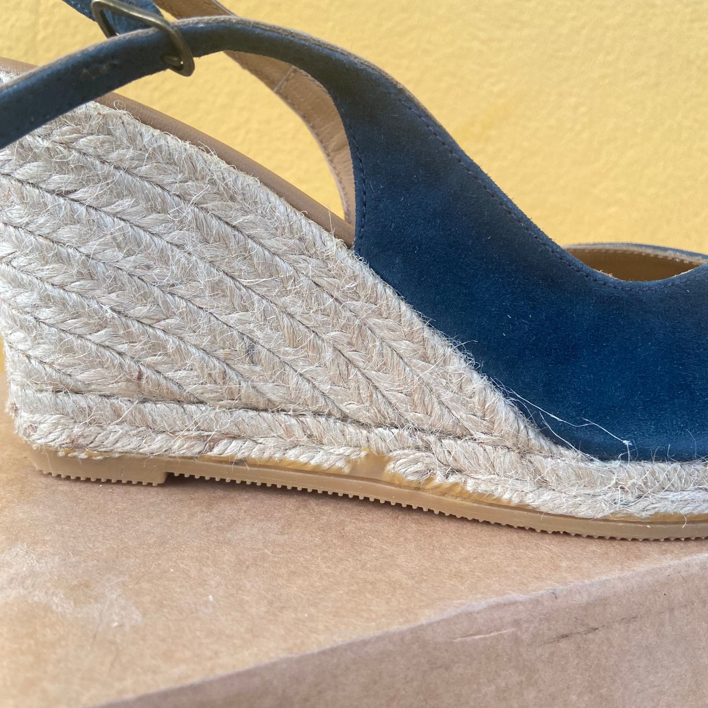 Sandalo scamosciato blu Espadrilles