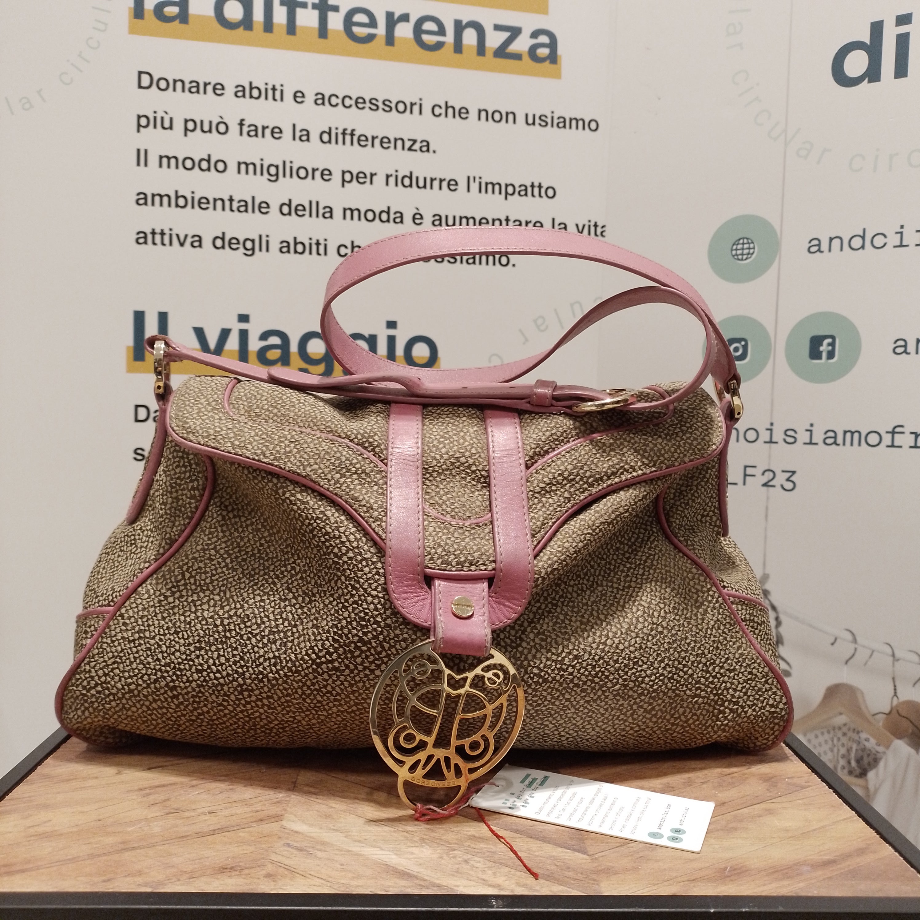 Borsa rosa Borbonese And Circular