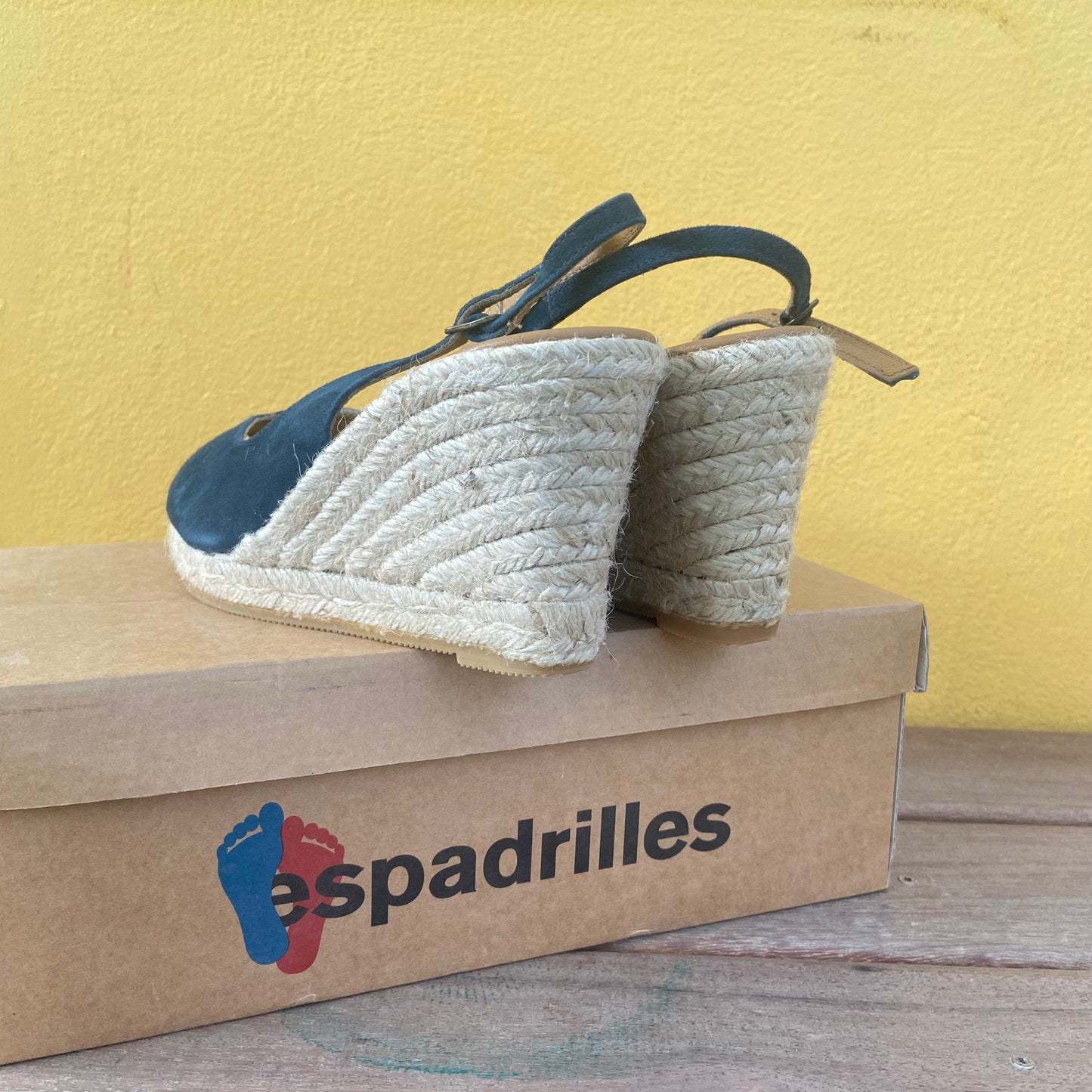 Sandalo scamosciato blu Espadrilles